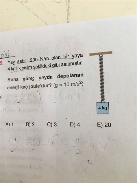 yayda depolanan enerji formülü